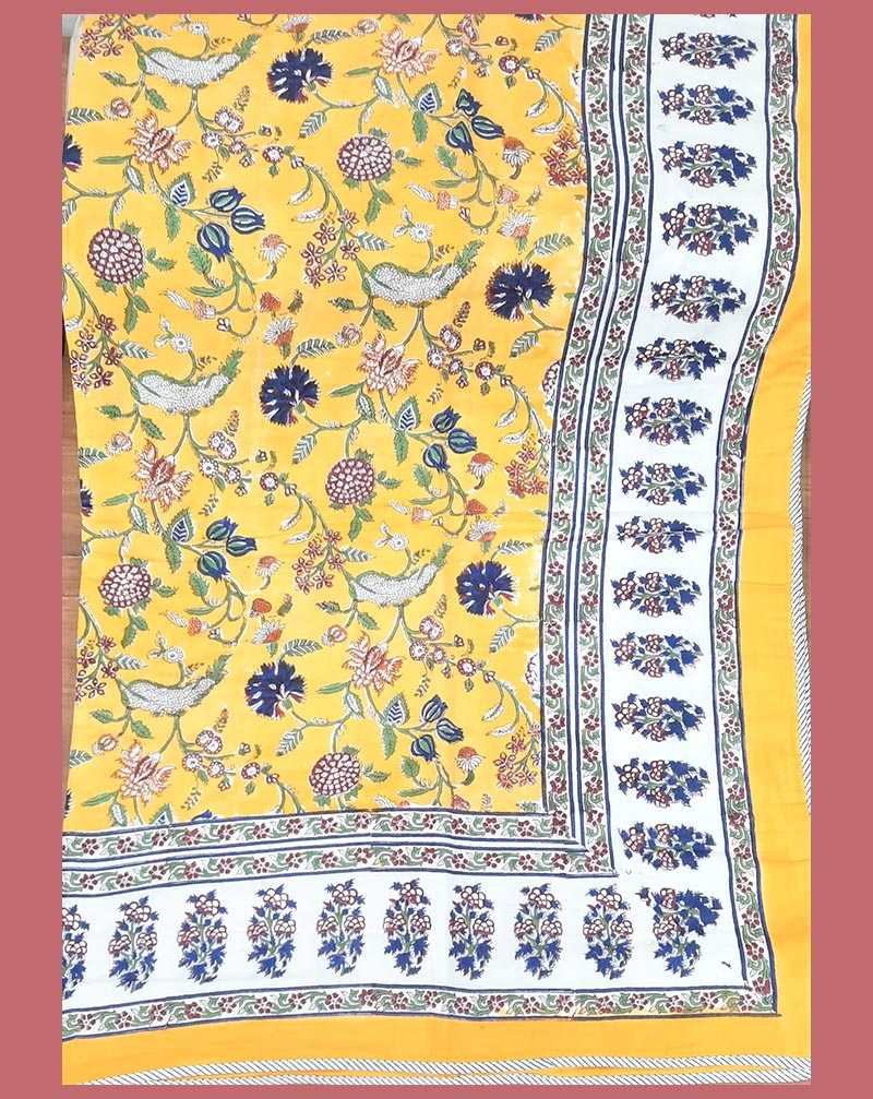 Jaipuri Hand Block Printed Reversible Cotton AC Dohar, 60x90